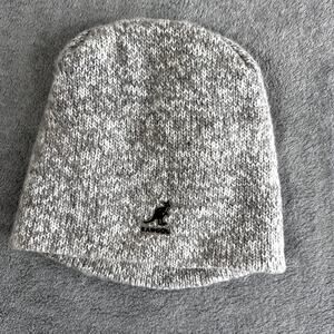 Kangol Gray Mohair Wool Knit Beanie Winter Cozy Minimalist Fall Winter
